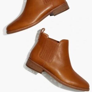 Madewell Chestnut Leather Ankle Boots 7.5